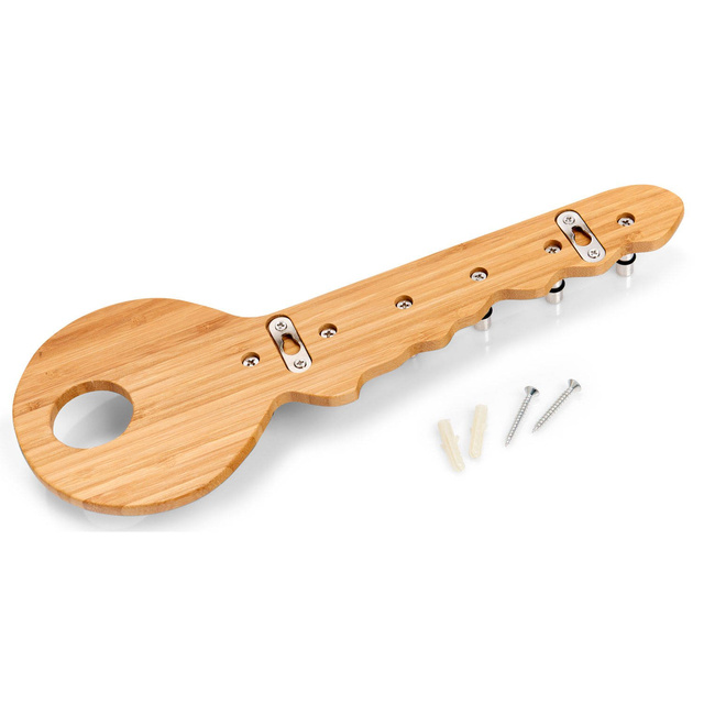 Suport pentru chei, 6 cârlige, ZELLER, natural