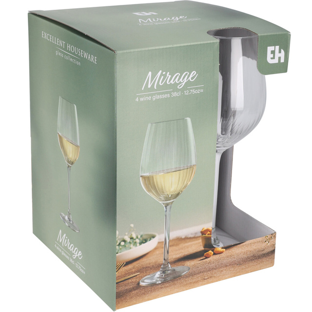 Set pahare de vin, 380 ml, 4 buc.