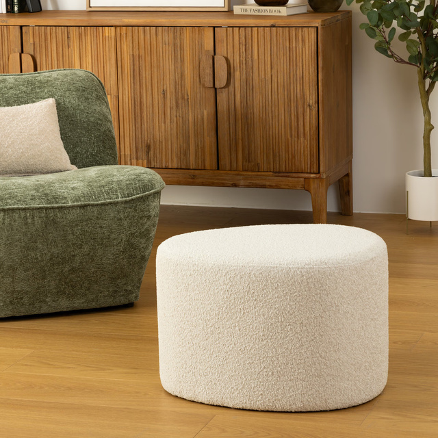 Taburet Estria Bouclé ivoar mare