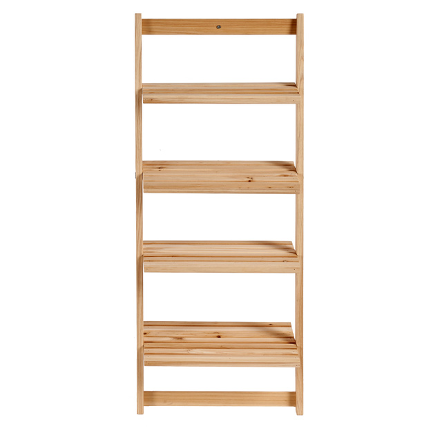 Raft de baie cu coș pentru rufe CLEAR, 156,5 x 41 x 4 cm