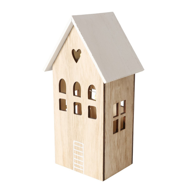 Decor lemn cu iluminat, 2 case, ALDEA