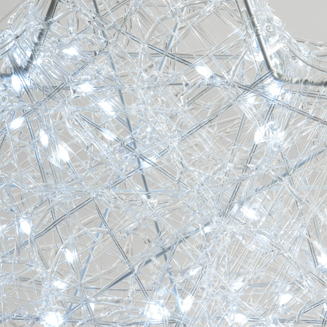 Decoratiune de Craciun stralucitoare, stea, 50 cm