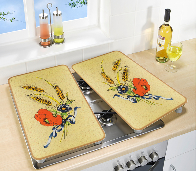 Plăci de protecție FLORI, 2 buc, sticlă