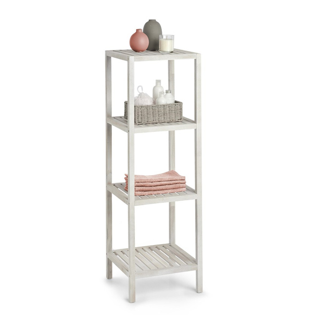 Etajera de baie cu 4 niveluri, din lemn, ZELLER