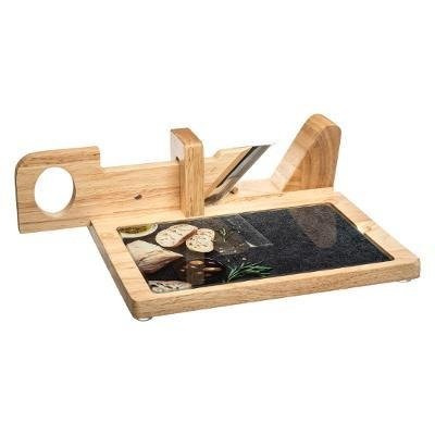 Tocator cu feliator, Maro, 26x10 cm, Secret de Gourmet