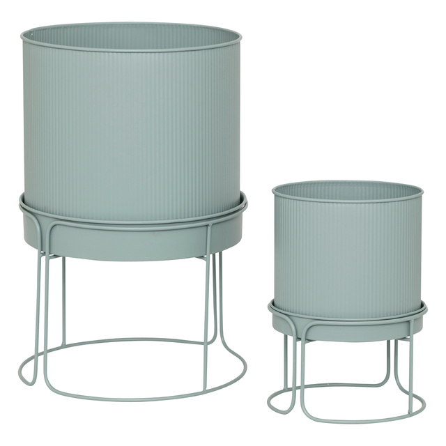 Ghivece de flori metalice, 2 buc, AZE, Ø 30 cm