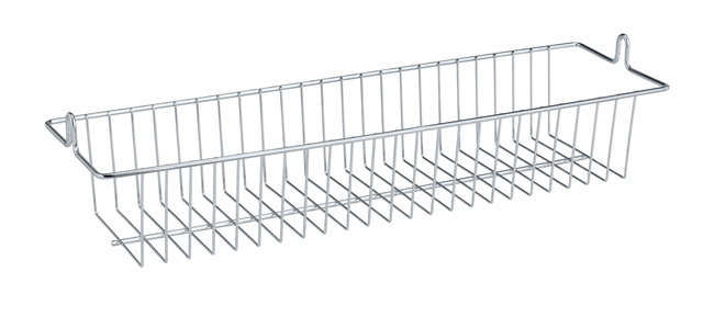 Raft cu cosuri pentru montare pe usa, din otel cromat