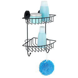 Raft pentru duș BARI Vacuum-Loc, cu două niveluri, metalic, WENKO, negru