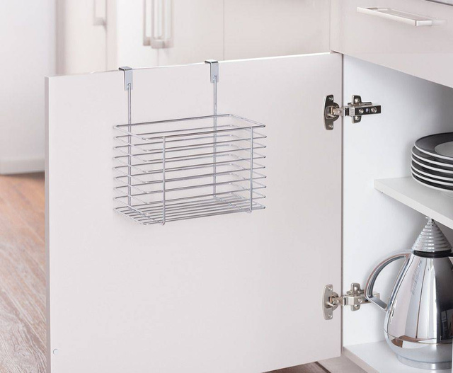 Organizer sub chiuvetă, coș de depozitare, WENKO, argintiu