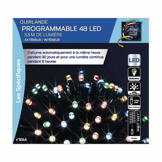 Ghirlanda luminoasa, decorativa, 48 LED-uri