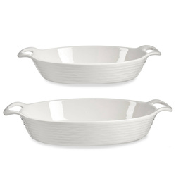 Set 2 vase din porțelan pentru copt