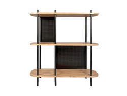 Raft de cărți scund SOLE, 80 x 30 x 83,5 cm