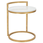 Masuta de cafea cu blat imitatie marmura, Ø 40 cm