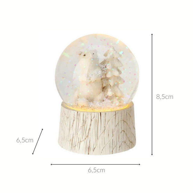 Glob de zăpadă cu animal, Ø 6,5 cm