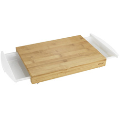 Tocator BINA cu 2 tăvi retractabile, accesoriu de bucătărie din bambus - 40,5 x 20 cm, WENKO