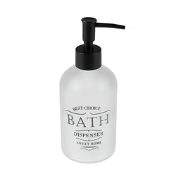 Distribuitor de sapun lichid, sticla, 400 ml, stil retro, transparent, Wenko