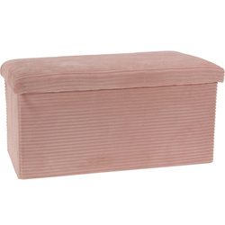 Puf lung din catifea, 76 x 40 x 38 cm