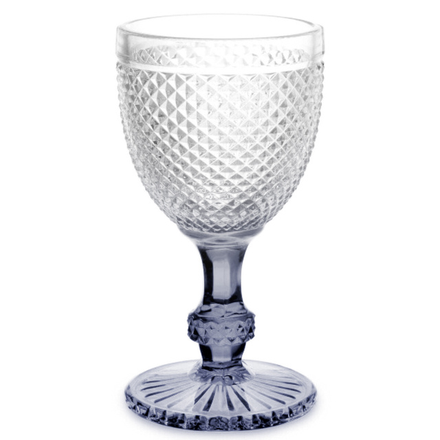 Set 6 pahare pentru vin cu model de cristal, 330 ml