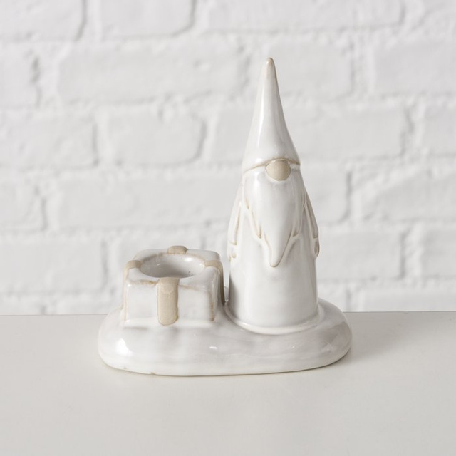 Candelabru cu gnom pentru o singură lumânare SLAVKO, înălțime 11 cm