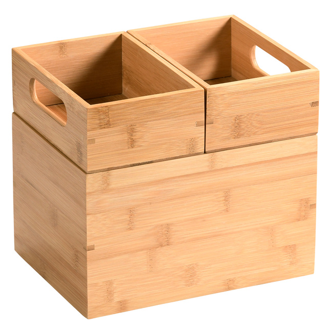 Set trei organizatoare, bambus, Kesper