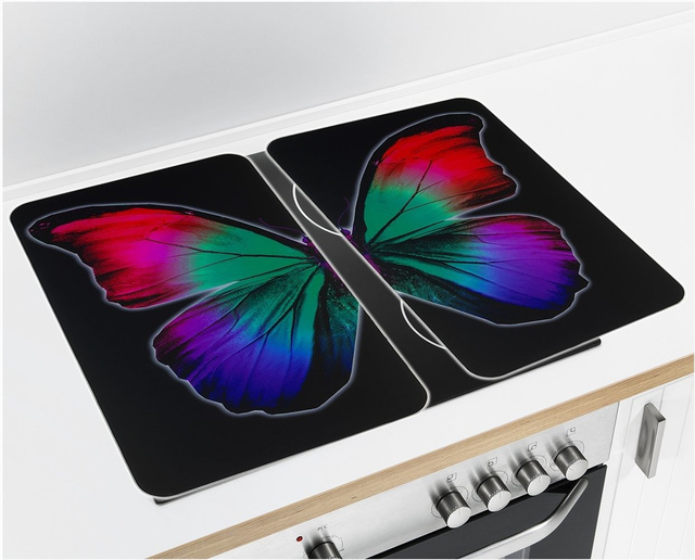 Plăci de sticlă de protecție BUTTERFLY BY NIGHT - 2 bucăți, WENKO