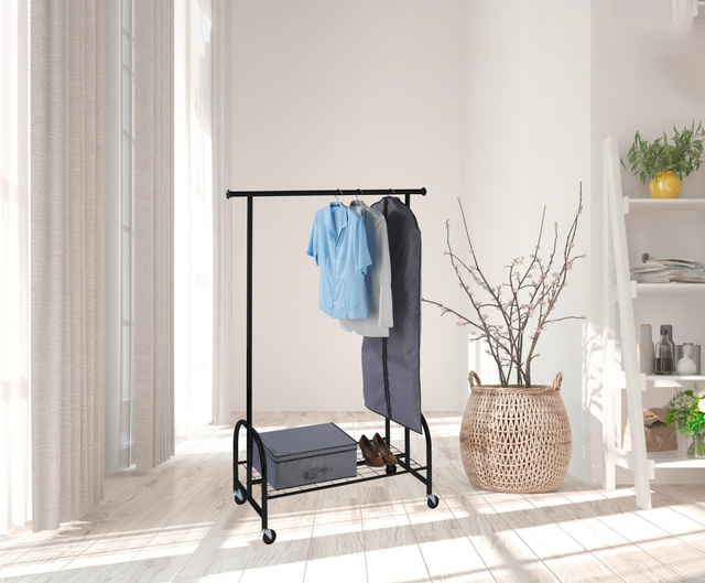 Stender suport pentru umerase si pantofi PROFI, Negru, WENKO