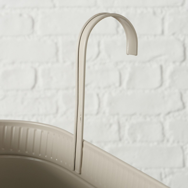 Ghiveci metalic Tamina, 43 x 19 cm, bej