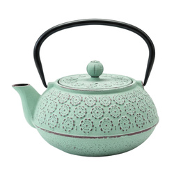 Ceainic din fontă cu infuzor KUMO, 1000 ml, verde deschis cu cupru