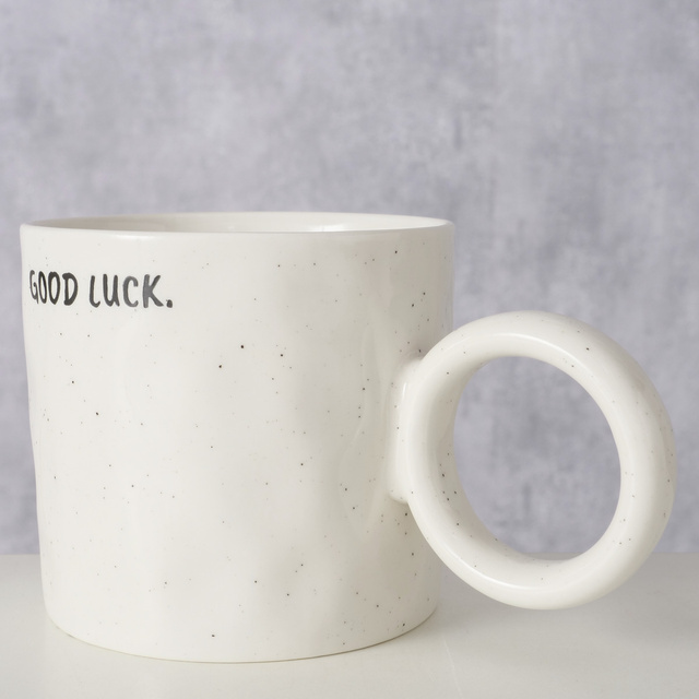 Cana GOOD LUCK cu maner rotund, 360 ml