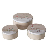 Set de trei cutii de depozitare HARALD, Ø 13-20 cm