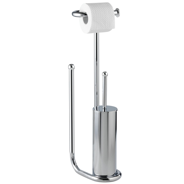 Suport pentru hârtie igienică și perie pentru toaletă, UNIVERSALO - 3 în 1, WENKO