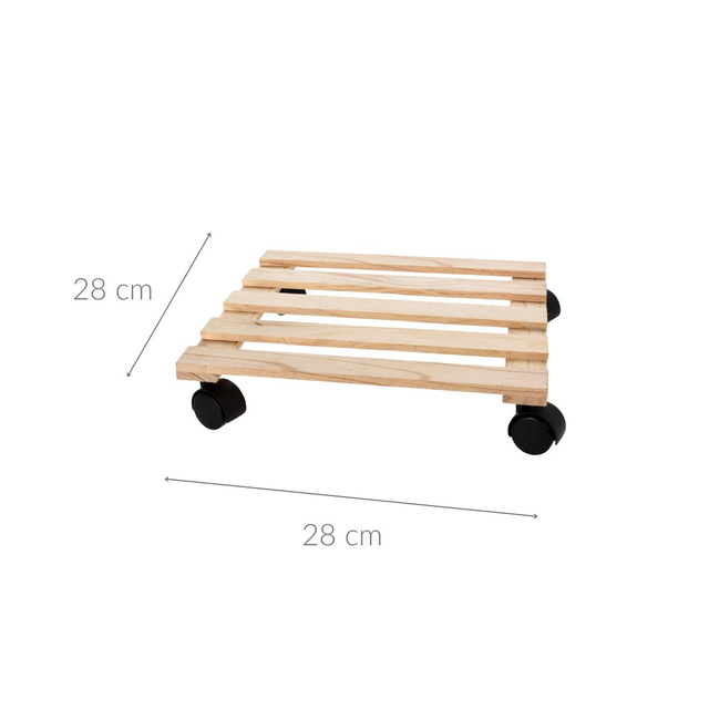 Suport pentru ghiveci cu roti, 28 x 28 cm