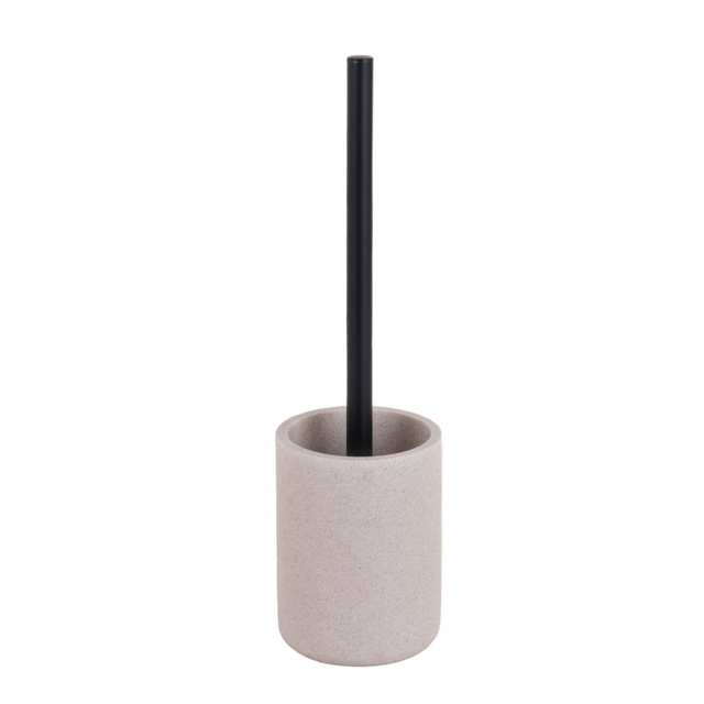 Perie de toaletă cu mâner negru, 10 x 40 cm, NISIP