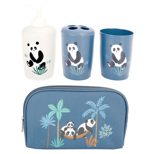 Set 4 accesorii de baie cu animalute