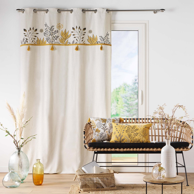 Perna decorativa SUZANNE, cu ciucuri, bumbac reciclat, 30 x 50 cm