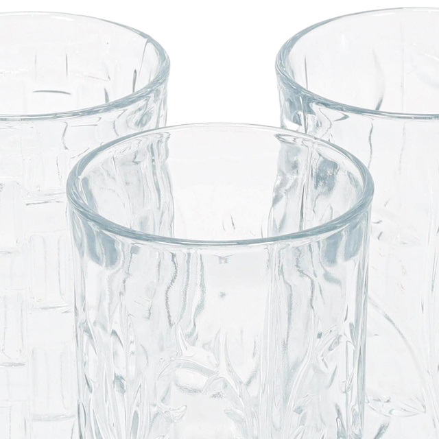 Set 3 pahare cu model, 380 ml