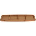 Tava din bambus pentru aperitive 4 compartimente, 33x10x2 cm, Excellent Houseware