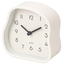 Ceas de masă AMORPH cu formă organică, cu față din sticlă, 12 cm, roz