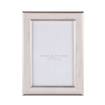 Ramă foto, imitație de lemn alb, 24 x 29 cm