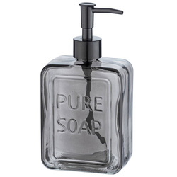 Distribuitor de sapun lichid PURE, sticla neagra, 550 ml, Wenko