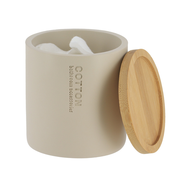 Recipient pentru dischete SAVA, capac din bambus, Ø 9,5 cm