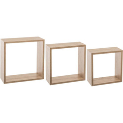 Un set de trei rafturi decorative de perete CUBE L