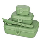Cutie de prânz PASCAL READY, 3 buc + tacâmuri, KOZIOL