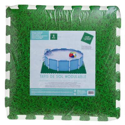 Covoraș puzzle din spumă, 8 piese, 50 x 50 cm, model iarbă