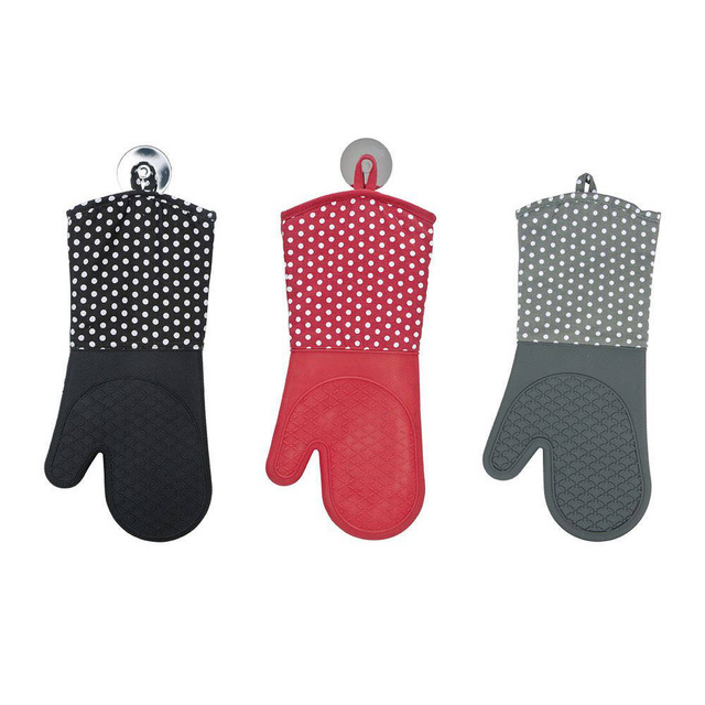 Mănuși de bucătărie din silicon - 2 bucăți în set, accesorii pentru copt, WENKO, gri