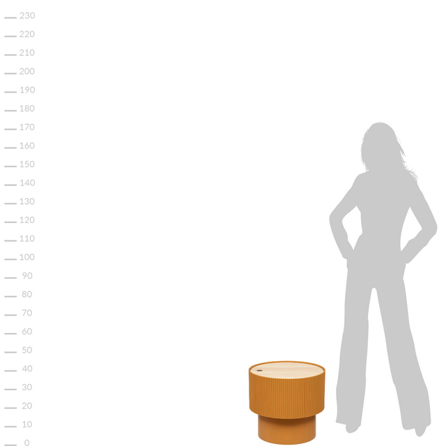 Masuta de cafea cu spatiu de depozitare ENOLA, rotunda, Ø 38,5 cm