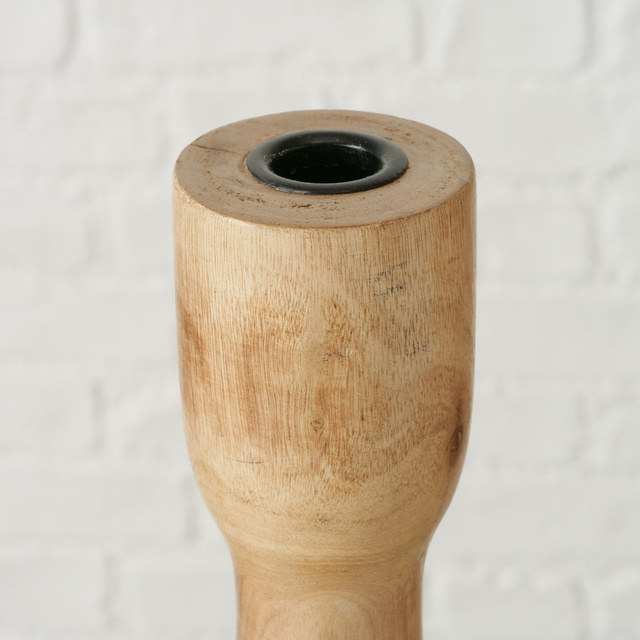 Sfeșnice din lemn de mango, două înălțimi, CALDEAS