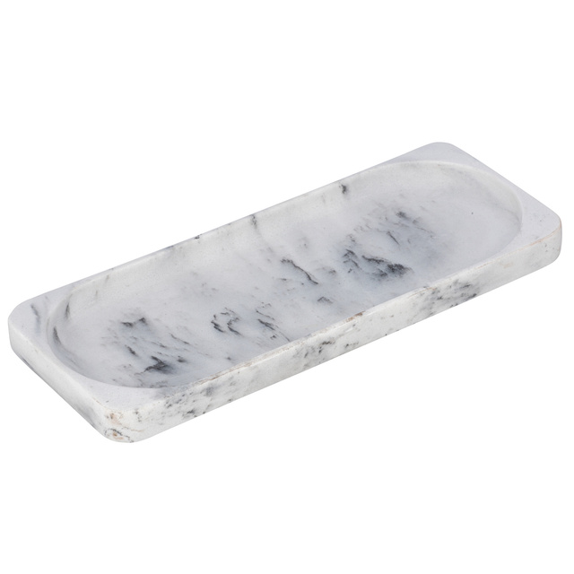 Raft pentru baie DESIO, polirasina efect marmura, alb, Wenko