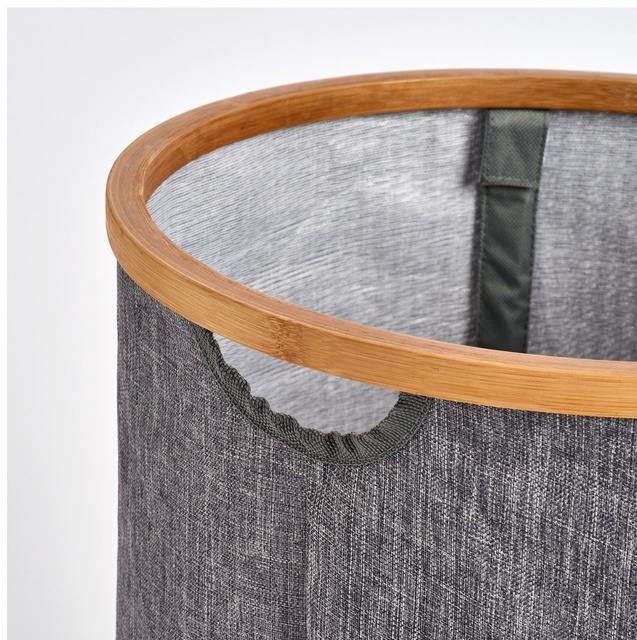 Coș de rufe cu margine din bambus, 50 L, ZELLER