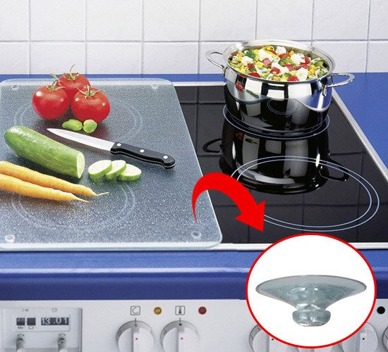 Placă de protecție din sticlă pentru aragaz, WENKO, ardei iute